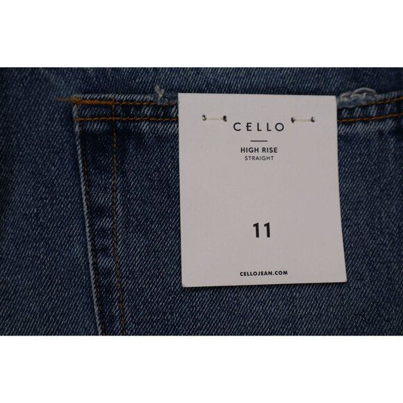 Cello High‑Rise Straight Frayed‑Hem Jeans | Size 11 | Studio Wardrobe - Picture 5 of 7